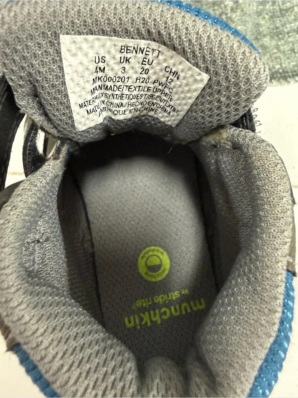 Stride Rite Toddler Walker Shoes in Gray and Blue